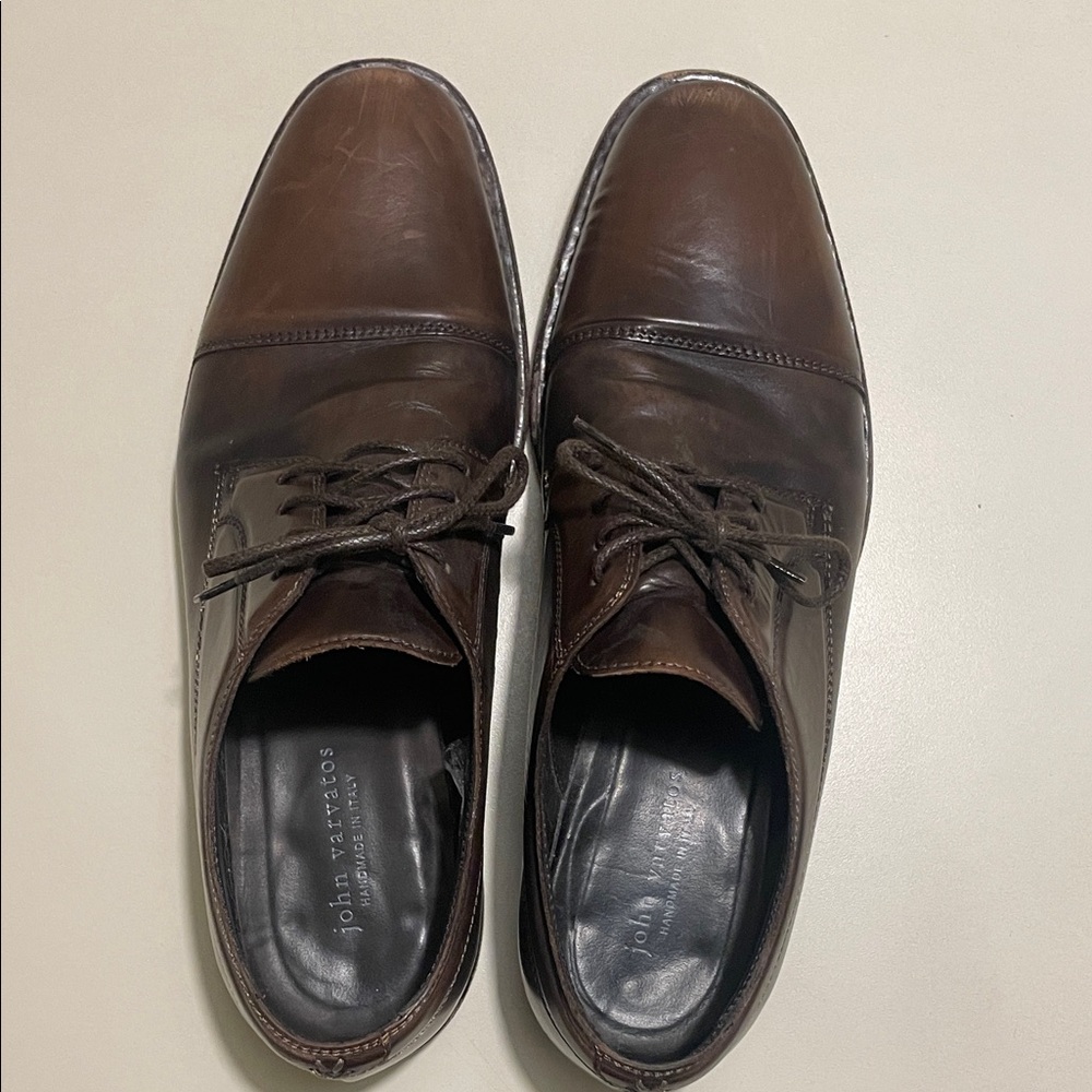 John Varvatos Men's Dark Brown Oxfords